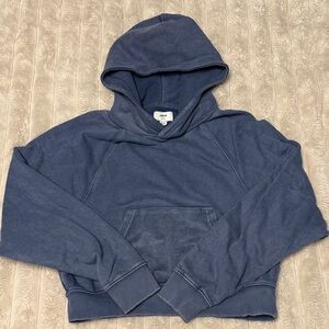 Aerie cropped Blue Hoodie Sweatshirt